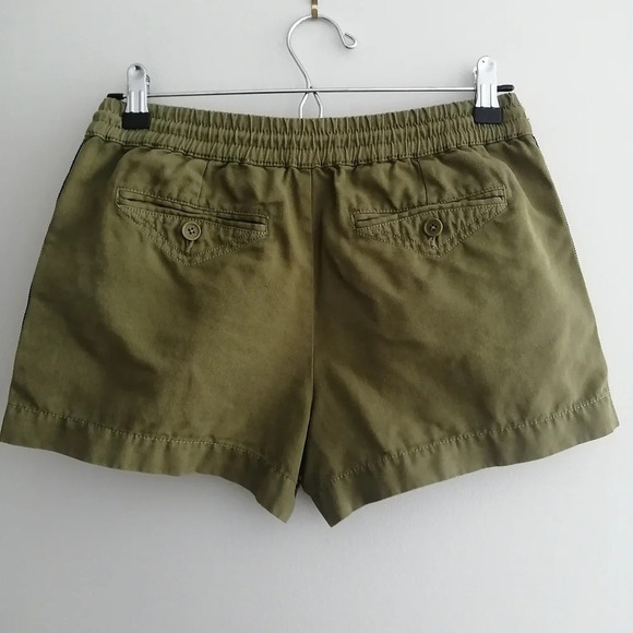 Zadig &  Voltaire Paro Linen Blend Shorts Green with Gold Side Stripe 34 or XS - Picture 4 of 16